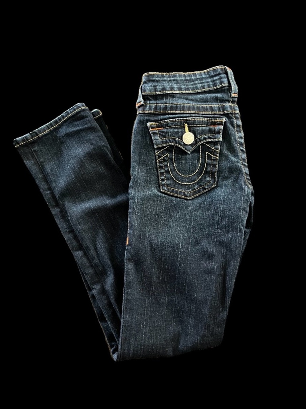 True Religion Kids Dark Blue Straight Leg Jeans